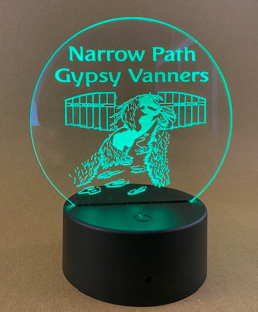 Custom engraved puck light